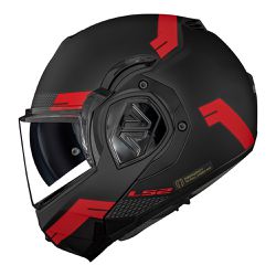 Capacete Ls2 FF906 Advant Bend - Preto Vermelho - Moto One