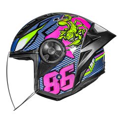 Capacete Ls2 Of616 Airflow 2 Sting - Azul/Rosa - Moto One
