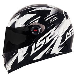 Capacete LS2 FF358 Draze - Preto Branco - Moto One