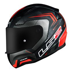 Capacete LS2 FF353 Rapid Doom - Preto Fosco Vermel... - Moto One