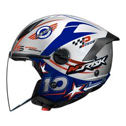 Capacete Norisk Neo (Aberto) Galaxy - Prata Azul - Moto One