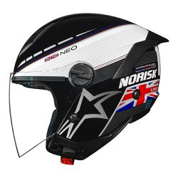 Capacete Norisk Neo (Aberto) Grand Prix - Inglater... - Moto One