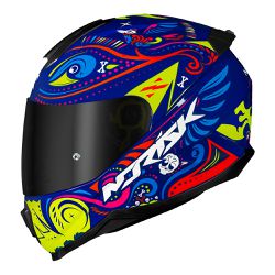 Capacete Norisk FF802 Razor Circus - Azul Amarelo - Moto One