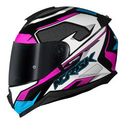 Capacete Norisk FF802 Razor Speedmax - Branco Rosa... - Moto One