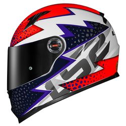 Capacete Ls2 Ff358 Speedy - Branco Roxo Laranja - Moto One