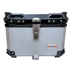 Baú Spencer de Alumínio 45L - Prata - Moto One
