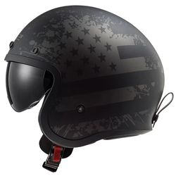 Capacete LS2 OF599 Spitfire Flag - Preto Fosco - Moto One