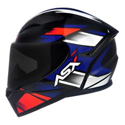Capacete Asx City Start - Preto/Vermelho/Azul - Moto One