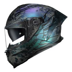 Capacete Norisk Strada 2 Cobra - Azul Camaleao (Vi... - Moto One