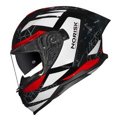 Capacete Norisk Strada 2 Evoque - Preto/Branco/Ver... - Moto One