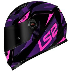 Capacete LS2 FF358 Tank - Preto Roxo - Moto One