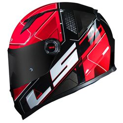 Capacete LS2 FF358 Ultra - Preto Vermelho - Moto One