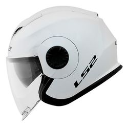 Capacete LS2 OF570 Verso Monocolor - Branco - Moto One
