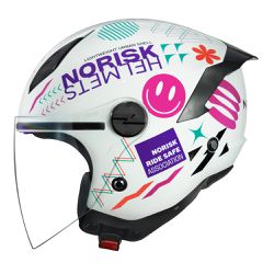 Capacete Norisk Neo (Aberto) Buddy - Branco - Moto One