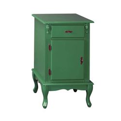 Mesa de cabeceira 1 porta 1 gaveta - verde kalle -... - Móveis Rezende 