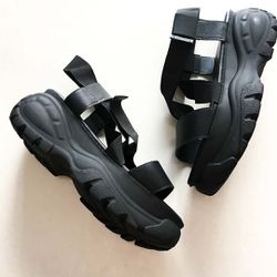 Sandália Papete Flatform Preta - 1139P - AMARI SHOES