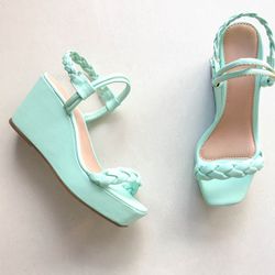 Sandália Anabela Bruna Menta - 1912M - AMARI SHOES