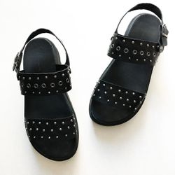 Sandália Confort Tiras Preta - 1214P - AMARI SHOES