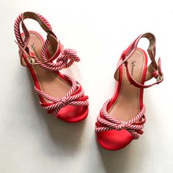 Sandália Flatform Tiras Vermelha - 57262V - AMARI SHOES