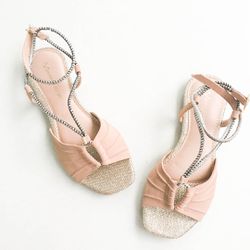 Sandália Rasteira Gliter Rosada - 1244R - AMARI SHOES