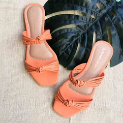 Sandália Rasteira Tiras Nó Coral - 1206C - AMARI SHOES