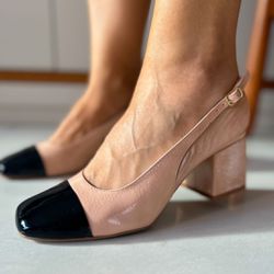 Scarpin Bicolor Rosado - 8071BR - AMARI SHOES