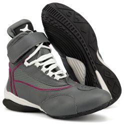 Bota Feminina De Treino Mr. Gutt Couro Cinza Com R... - Mr. Gutt