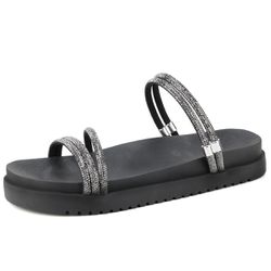 Sandalia Papete Mr. Gutt Strass Preto - 001-papete... - Mr. Gutt