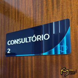 Placa Sinalização Alto-Relevo 40x15cm - 212 - MS Design Laser