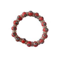 Pulseira De Olho Grego Com Varias Cores De Prata A... - MUSAKALL