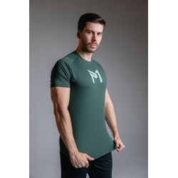 Camiseta Raglan Aerodry Verde Militar - MUSCLEPUMP