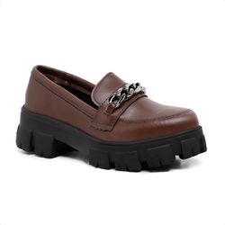 Mocassim Oxford Feminino Derby Sola Tratorada Marr... - Myrol Outlet