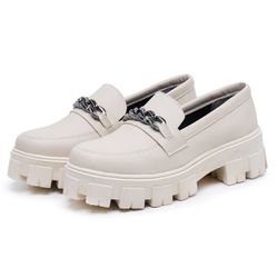 Mocassim Oxford Feminino Derby Sola Tratorada Off ... - Myrol Outlet
