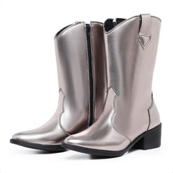 Bota Western Feminina Country Texana Lisa Prata - ... - Myrol Outlet