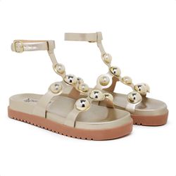 Sandália Papete Aranha Birken Flat com Esferas Dou... - Myrol Outlet