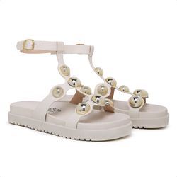 Sandália Papete Aranha Birken Flat com Esferas Off... - Myrol Outlet