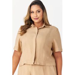 Blusa MySize com Rebite Gola Feminino - Flash - MYSIZE