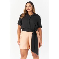 Short MySize com Detalhe Botão Feminino - Flash - MYSIZE