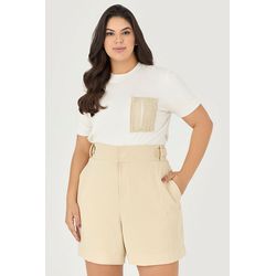T-Shirt com Bolso Macramê - Garden | MySize - MYSIZE