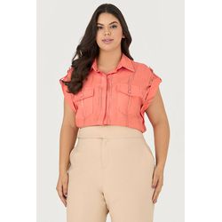 Blusa com Detalhe Botão - Garden - MYSIZE