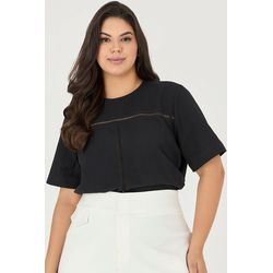 Blusa com Detalhe Entremeio - Garden | MySize - MYSIZE