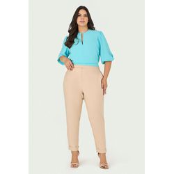 Calça Alfaiataria Fivela Orgânica - Garden | MySiz... - MYSIZE