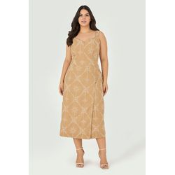 Vestido Midi com Detalhe Botão - Garden | MySize - MYSIZE