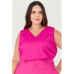 Blusa Regata com Detalhe Botão - MySize Ícones - MYSIZE
