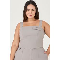 Blusa Cropped com Detalhe Metal - MySize Ícones - MYSIZE