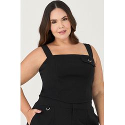 Blusa Cropped com Detalhe Metal - MySize Ícones - MYSIZE