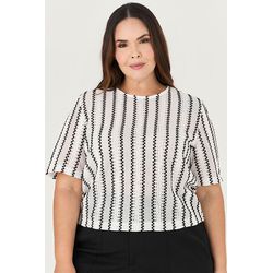 Blusa Cropped Texturizada - MySize Ícones - MYSIZE