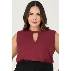Blusa Regata com Detalhe Botão - MySize Ícones - MYSIZE
