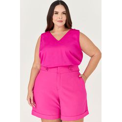 Short Alfaiataria com Detalhe Botões - MySize Ícon... - MYSIZE