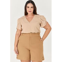 Short Alfaiataria com Detalhe Botão - MySize Ícone... - MYSIZE